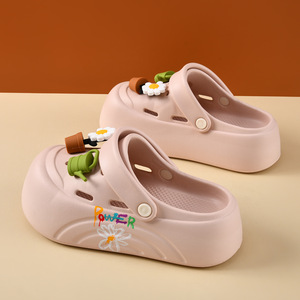 Women's <b>Clogs</b> EVA Closed Toe Height Increasing Non Slip Breathable Daisy Design Beach Sandals Size 35-40 Off White - Product Image 2
