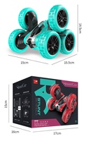 LASIVE TOYS Voiture RC multifonctionnelle à six roues 360 °   Feux de conduite rotatifs double face avec musique et télécommande