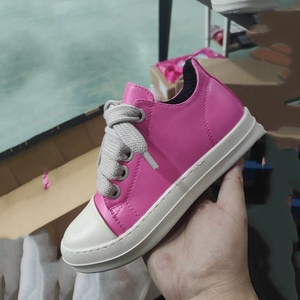 Scarpe Casual in Pelle, Sneakers di Lusso con Lacci, Scarpe Basse da Donna, Sneakers Nere Streetwear - Product Image 1