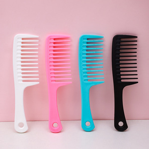 Peigne à dents larges coloré, à grandes dents, résistant aux hautes températures, pour <span class=keywords><strong>cheveux</strong></span> longs, <span class=keywords><strong>cheveux</strong></span> raides, peigne plat - Product Image 1