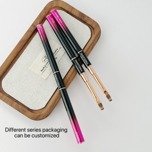Pinceau à ongles double tête avec logo personnalisé, manche métallique, stylo de dessin à tête ronde pour le nail art au gel - Product Image 6