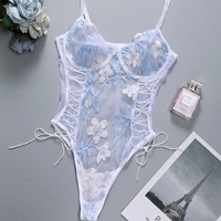 LEVEL K2027-Lencería de LICRA para mujer, vestido de noche de encaje, lencería transparente sexy