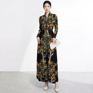 Women's <b>Islamic</b> Custom Loose Anti-Wrinkle Four-Way Stretch Abaya Muslim Dress Plus Size Winter/Autumn Elegant <b>Printed</b> Modest - Product Image 2