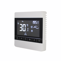 Thermostat numérique programmable hebdomadaire Telin T8200 pour unité de ventilation à bobine de chauffage/refroidissement (HVAC) RS485 Modbus RTU, en matériau ABS