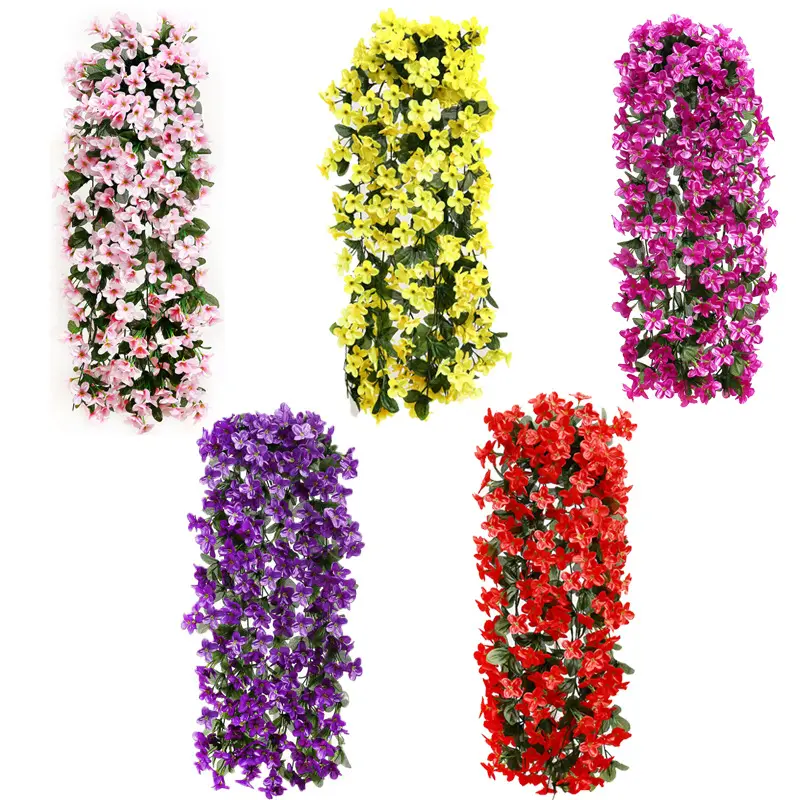 artificial violet flower wall hanging silk flowers DIY home garden party wedding decoration