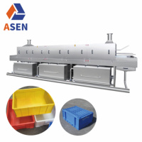 Laveuse de bac à palettes en plastique entièrement automatique Panier à légumes Tunnel Machine à laver les caisses en plastique