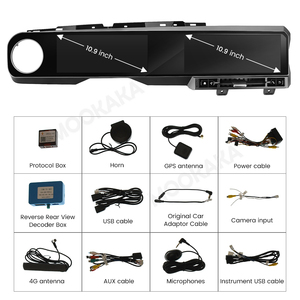 Lecteur radio à double écran MOOKAKA 12,3 pouces pour voiture 2018-2022, tableau de bord numérique, instrument virtuel, compteur de vitesse, GPS - Product Image 4