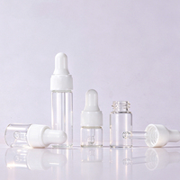 Mini flacons compte-gouttes en verre ambré transparent, vides, pour échantillons d'huiles essentielles et de sérums, en gros, pour petites entreprises de cosmétiques, en stock
