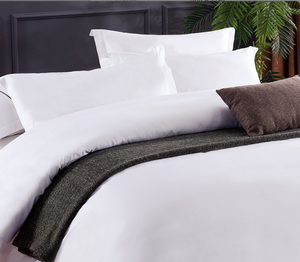 Vỏ Gối Ga Trải Giường Bằng Vải Satin Màu Trắng 80T Sang Trọng Bộ Ga Giường 4 Món 100% Cotton Cho Khách Sạn - Product Image 5