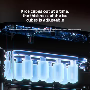 Smart Mini Home 1.4L Máquina de hielo de gran capacidad en forma de bala con pantalla táctil Temporizador Autolimpieza Bajo ruido Eléctrico Transparente - Product Image 2