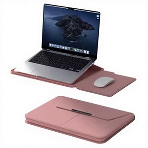 Housse de protection pour ordinateur portable ultra-fine, imperméable, moderne, élégante, en cuir PU, avec fermeture à rabat, pour ordinateurs portables de 13, 14 et 15 pouces - Product Image 1