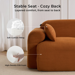 Sofá Modular de Dos Plazas Envasado al Vacío, Sofá Combinado de Pana para Descanso, Esponja de Alta Densidad para Sala de Estar/Apartamento - Product Image 5