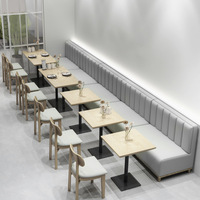 Mobilier de Restaurant Moderne et Luxe en Promotion : Banquettes en Cuir PU, Tables et Chaises en Bois Massif