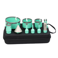Kit de forets diamantés brasés sous vide avec filetage M14, pour perçage à sec et humide, pour carrelage, porcelaine, pierre, marbre, avec boîte en aluminium