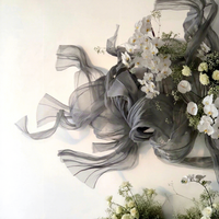 Organza plissé multicolore nacré pour centres de table de mariage, tissu de décoration DIY pour mariage