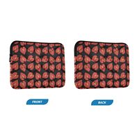 Étui pour ordinateur portable personnalisé avec logo, motif fleur d'anthurium rouge hawaïen, sacoche de transport pour ordinateur, housse Aloha pour ordinateur portable, idéal pour les voyages