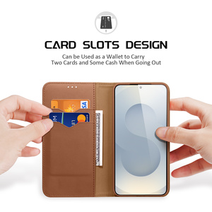 เคสหนังแบบกระเป๋าใส่บัตร ป้องกันรอยขีดข่วน เหมาะสำหรับเคสโทรศัพท์ S25 Edge แบบพับปิดแม่เหล็ก หุ้มรอบด้าน - Product Image 1