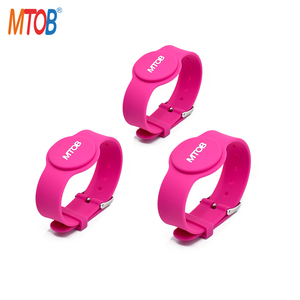 Không thấm nước có thể điều chỉnh NFC Silicone Vòng đeo tay RFID mifare siêu nhẹ dây đeo cổ tay cho công viên nước - Product Image 4