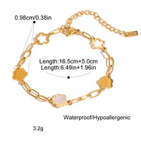 2024 joyería fina cinco flores encanto collar pulsera 18K oro Acero inoxidable múltiples cinco hojas trébol collar pulsera