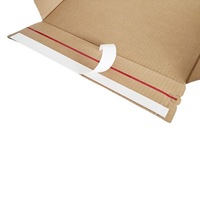 Caja de Envío de Cartón Corrugado con Cierre Autoadhesivo, Caja de Correo de Papel Kraft de Alta Calidad Personalizada para Empaquetado de Regalos de Pequeñas Empresas