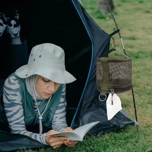 Estuche para pañuelos para acampar al aire libre, bolsa de almacenamiento de papel en rollo con gancho, soporte portátil para pañuelos, soporte para servilletas colgante para tienda de campaña, suministros para acampar - Product Image 3