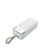 Offre Spéciale 50000mAh affichage numérique QC3.0 PD 22.5W type-c sortie batterie externe haute capacité avec lanière charge rapide lumière LED