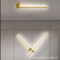 Lampe murale décorative minimaliste pour chambre à coucher, hôtel, couloir, à LED sans fil, à piles, à intensité variable, avec commande tactile, de haute qualité