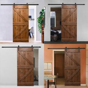 Porte intérieure de grange en bois avec balustrade au fond, pour maison, hôtel, offre spéciale, 2022 - Product Image 4