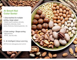 Wesort ai-powered çift bantlı somun greyder gerçek zamanlı analiz ikiz konveyör sistemi ile % 99.9% saf badem renk sıralayıcı - Product Image 5