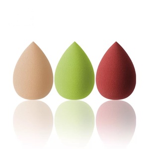 Popular forma de gota de agua y calabaza, hojaldre de muchos colores para maquillaje, logotipo personalizado, bolsa Opp + esponja Triangular de cartón 200 - Product Image 3