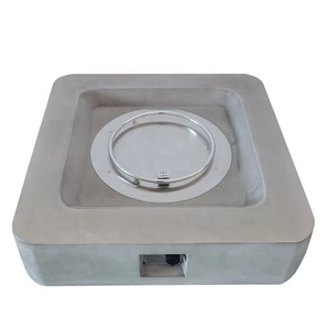 42-Inch Dark Grey Square Concrete Stone Gas <b>Fire</b> <b>Pit</b> 60000BTU for Outdoor Garden Decor for Outdoor <b>Table</b> Use - Product Image 5