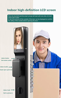 IP65 étanche biométrique 3D reconnaissance faciale empreinte digitale Tuya carte Wifi serrure numérique interphone vidéo serrure de porte intelligente