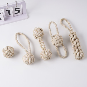 Jouets à mâcher pour animaux de compagnie en corde de coton tressée, durables, mignons, classiques, modernes et tendance, pour le nettoyage des dents des chiens en extérieur – Vente en gros - Product Image 6