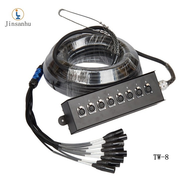 Factory Directly Supplies 6/8CH 30m 50m Multi-Channel Audio XLR Cable Recording Studio Stage XLR Junction Box Multi-Core XLR