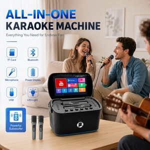 Altavoz Portátil Inteligente Android CSN-666 con Pantalla Táctil, Sistema de Sonido <span class=keywords><strong>Boombox</strong></span>, Compatible con Youtube y APP, Altavoz Karaoke para Exteriores - Product Image 4
