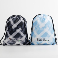 Sac à dos de sport et de voyage professionnel personnalisé en polyester 210D imperméable avec cordon de serrage, de bonne qualité et logo imprimé