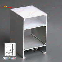 Diffuseur de canal LED LS-135 Bande LED carrée en aluminium 100mm Profil en aluminium Grade série 6000 pour décorations Service de coupe personnalisé