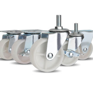 Parafuso Freio PP <span class=keywords><strong>Caster</strong></span> Fixo Deslizante Rolos Roda Computer Desk Móveis Castor Atacado Pequena Bola Branca Moderna - Product Image 1