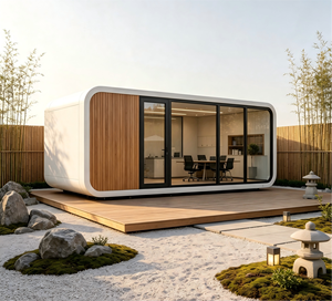 Venta Directa de Casa Prefabricada de Lujo Tipo Cabaña Apple, Estructura de Acero Ligero, Resistente <span class=keywords><strong>al</strong></span> Fuego, Moderna, Portátil, de 20 y 40 Pies, Contenedor para Oficina, Villa - Product Image 1