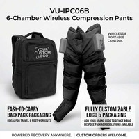 Appareil de compression des jambes portable pour athlètes, pantalon de compression sans fil à 6 chambres pour une récupération musculaire accélérée et une réduction de l'œdème