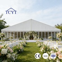 Tente de réception extérieure transparente pour événements et mariages, fabrication OEM chinoise
