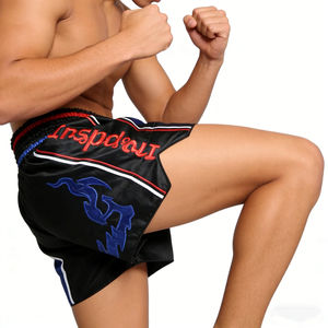 Pantalones Cortos de <span class=keywords><strong>Muay</strong></span> <span class=keywords><strong>Thai</strong></span> Profesionales para Competición, Grado Oficial de Torneo, de Satén con Logotipo Bordado para Campeones de <span class=keywords><strong>Muay</strong></span> <span class=keywords><strong>Thai</strong></span> - Product Image 3