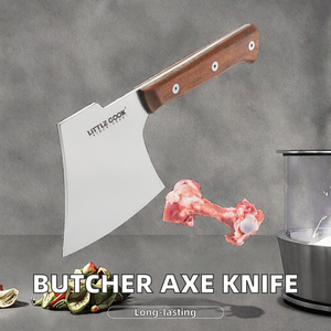 Couteau de cuisine en métal Heavy Duty Butcher Axe Meat Cleaver avec manche en bois pour couper et hacher les os - Product Image 3
