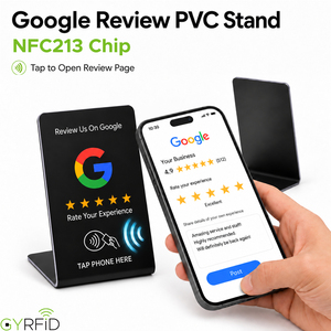 Espositore NFC in PVC Nero per Recensioni Google, Pronto per la Spedizione, Supporto <span class=keywords><strong>Smart</strong></span> per Visualizzazione Recensioni Google - Product Image 1