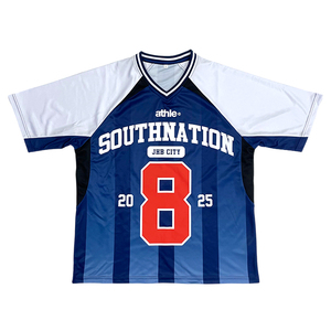 Conjunto de Uniforme de Fútbol Retro de Malla Personalizado de Alta Calidad OEM, Unisex para Adultos, Ligero, Transpirable, de Secado Rápido, Manga Corta - Product Image 1