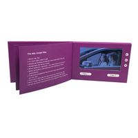 Cartes vidéo brochure avec écran LED et câble USB de 4,3/5/7 pouces, avec audio, en papier, impression offset pour une utilisation promotionnelle commerciale