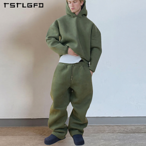 Eco Friendly Breathable Windproof Men's Heavyweight Oversized Casual <b>Plus</b> <b>Size</b> Printed Hooded Solid Spring 100% Organic Cotton - Product Image 3