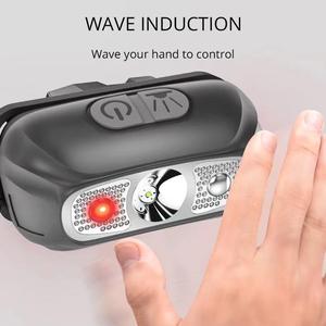 เฮาไลท์ไฟหน้าแบบ LED A96 ความสว่างสูงแบบชาร์จไฟได้ ระยะ 100-199 ม. สีดำ รุ่นไวต่อแสง ไฟหน้าสำหรับใช้งานกลางแจ้ง - Product Image 4