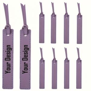 Marcapáginas de Cuero PU Rectangulares Multicolores Personalizados, Clip para Libros Cosido con Logotipo Personalizado, Artículo de Oficina Más Vendido - Product Image 1