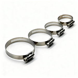 Fascetta stringitubo da 3/8\" a 5/8\" in acciaio inossidabile per autoveicoli, tubi e intercooler, fascetta a vite senza fine regolabile - Product Image 3